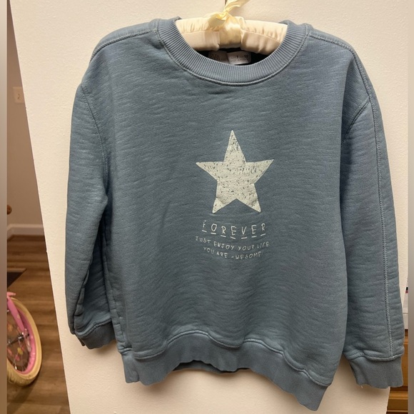 ZARA Kids Blue Star Graphic Sweatshirt – Size 7 (122 cm) - Picture 4 of 8